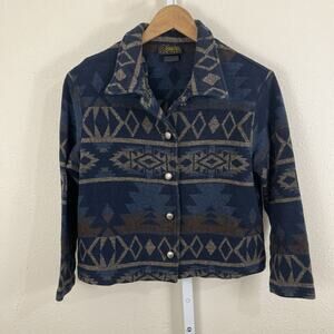 Vintage David Paul New York Southwestern Aztec Tapestry Jacket Womens S/M
